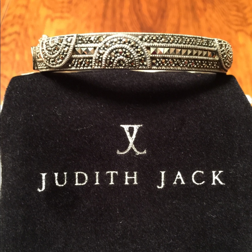 SALE! Judith Jack Art Deco Sterling Marcasite Bang